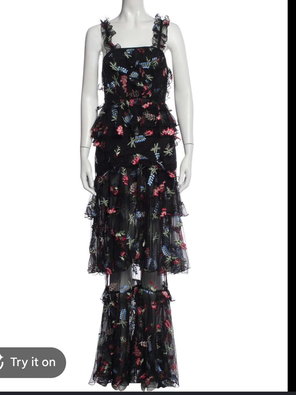 Alice McCall embroidered black maxi dress